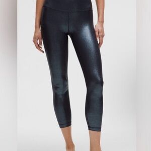 NWT Lululemon Align Rib HR Pant 25” Shiny Black (size 8) $80